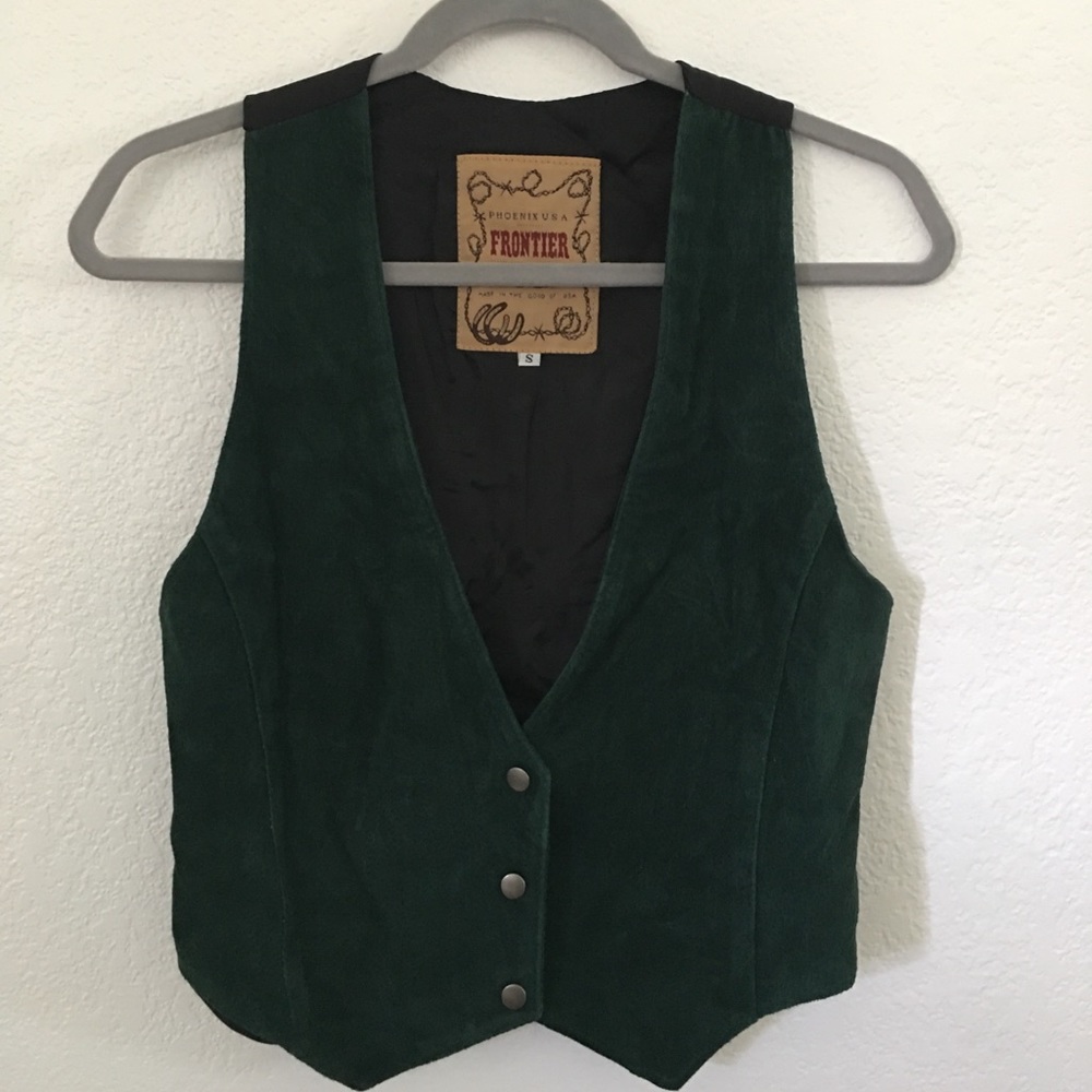 Vintage frontier vest in green